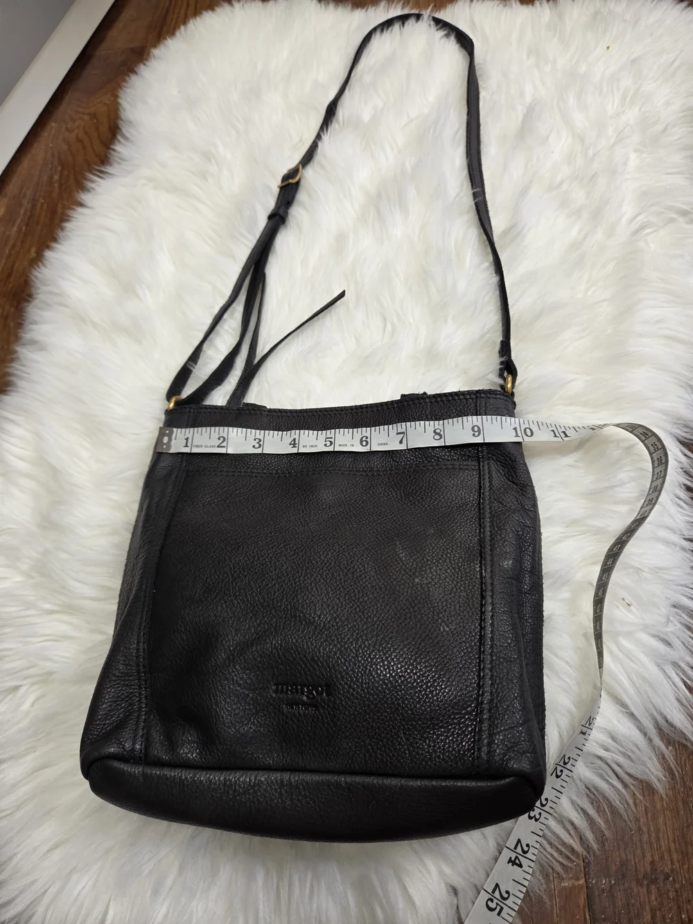 Margot Genuine Leather Black Crossbody Bag